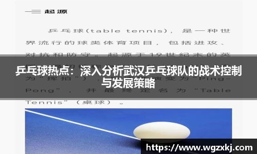乒乓球热点：深入分析武汉乒乓球队的战术控制与发展策略