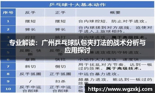 专业解读：广州乒乓球队包夹打法的战术分析与应用探讨