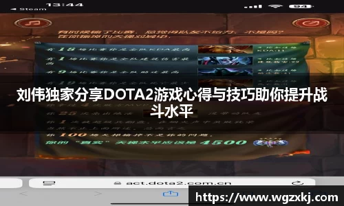 刘伟独家分享DOTA2游戏心得与技巧助你提升战斗水平